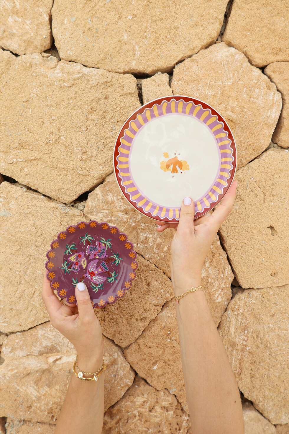 Serving Plate Birds-All the luck in the world