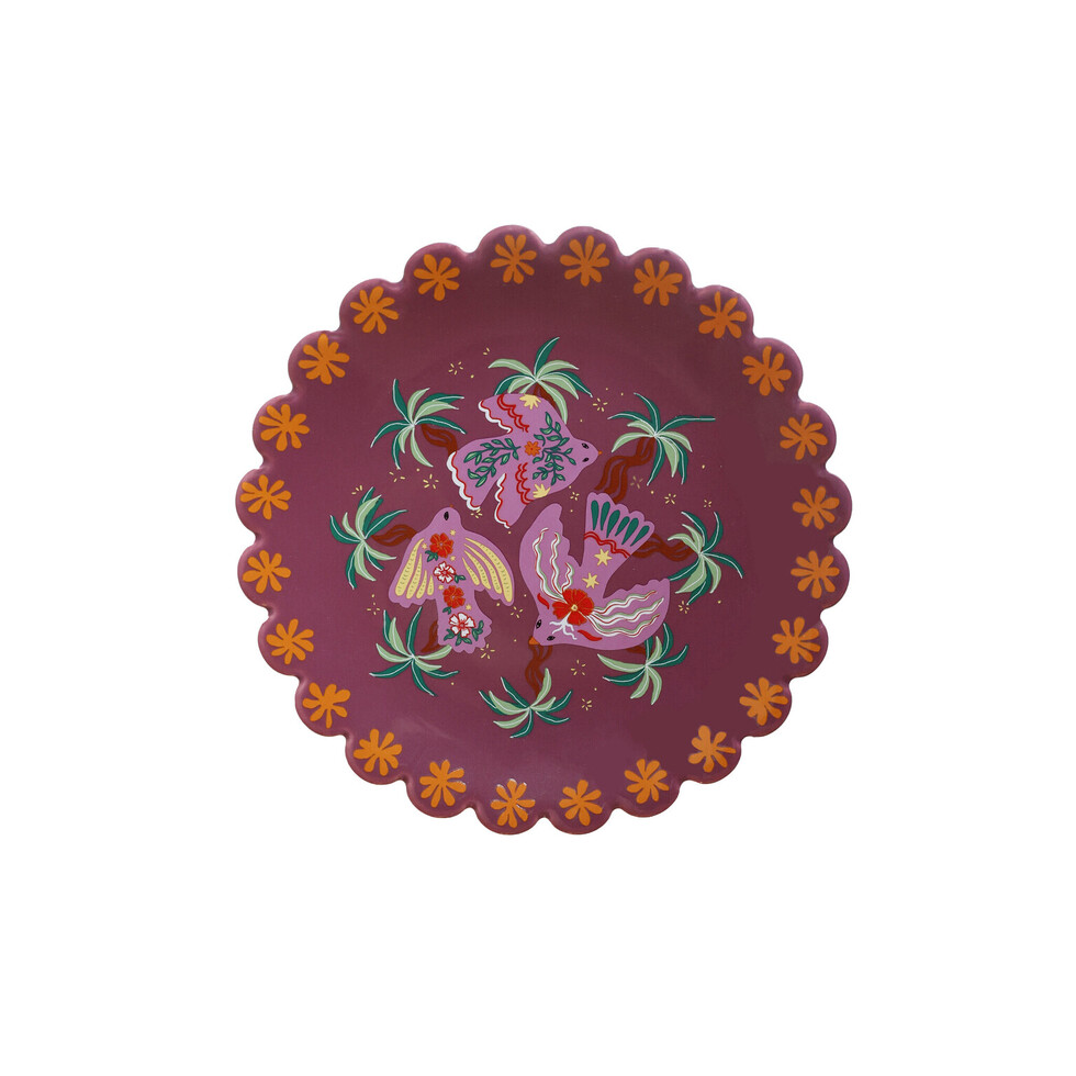 Serving Plate Birds-All the luck in the world